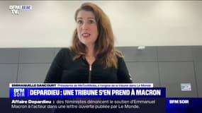 Tribune de MeTooMedia: "On sent que c'est quelqu'un qui ne connaît pas les violences sexistes et sexuelles" dénonce Emmanuelle Dancourt, présidente de MeTooMedia, à propos d'Emmanuel Macron 