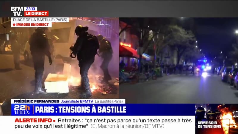 Paris: les forces de l'ordre cherchent à faire évacuer les manifestants...