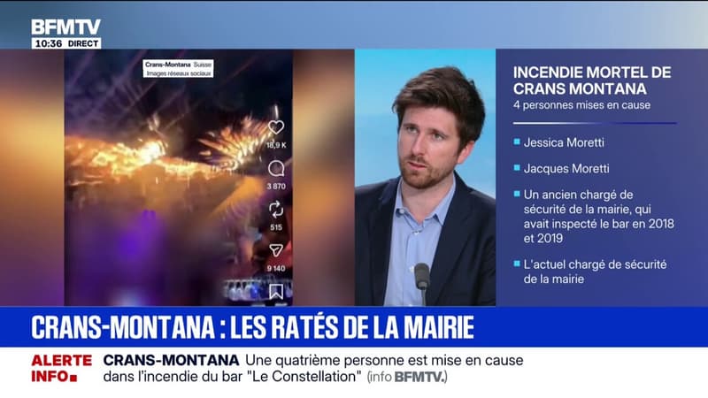 INFO BFMTV - Incendie à Crans-Montana: une quatrième personne, l'actuel chargé de la sécurité de la ville, mise en cause dans l'enquête