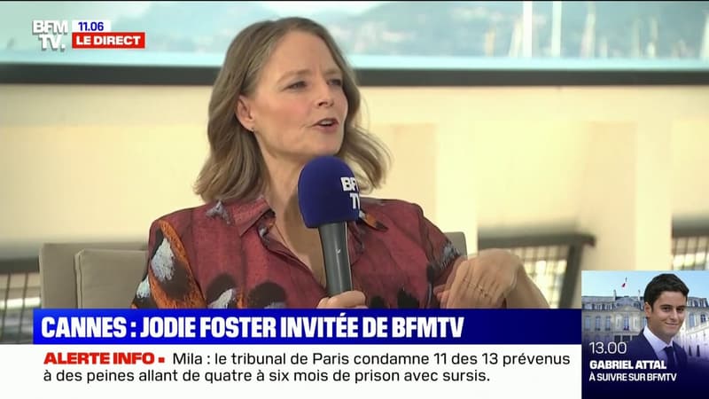 Jodie Foster: "Recevoir une palme d'or d'honneur, c'est le top, parce que c'est la France""