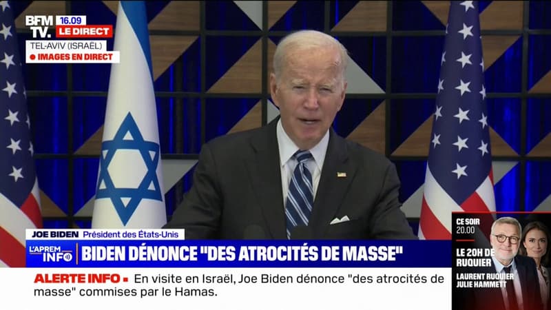 Attaques du Hamas: Joe Biden dénonce 