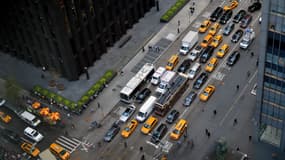 Des taxis jaunes pris dans la circulation, à New York. Il en circule plus de 13.500 dans les rues de la plus grande ville américaine.