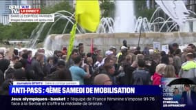 Manifestations contre le pass sanitaire: le cortège parti du pont de Neuilly se trouve désormais dans le 17e arrondissement de Paris