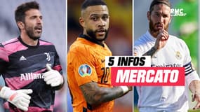 Buffon, Depay, Ramos... Les 5 infos mercato du 17 juin à la mi-journée  
