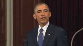 Barack Obama lors de la cérémonie d'hommage aux victimes à Boston, jeudi 18 avril.