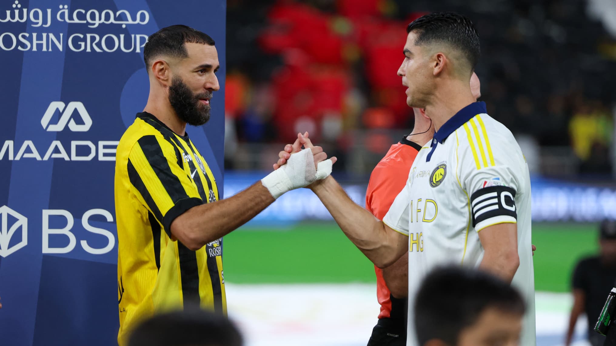 UN SACRÉ COUP DE TÊTE: COMAN ET RONALDO GÂCHENT LA SOIRÉE DE BENZEMA EN SAUDI PRO LEAGUE