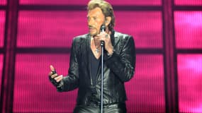 Johnny Hallyday lors d'un concert à Bordeaux en 2013