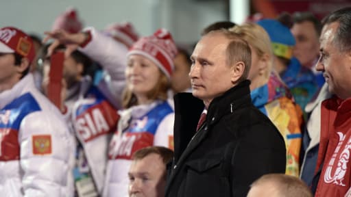 Vladimir Poutine à Sotchi, pour les Jeux Paralympiques, vendredi.