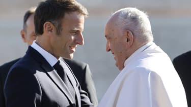 Rencontre entre Emmanuel Macron et le pape le 23 septembre 2023.