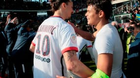 Zlatan Ibrahimovic et Thiago Silva 