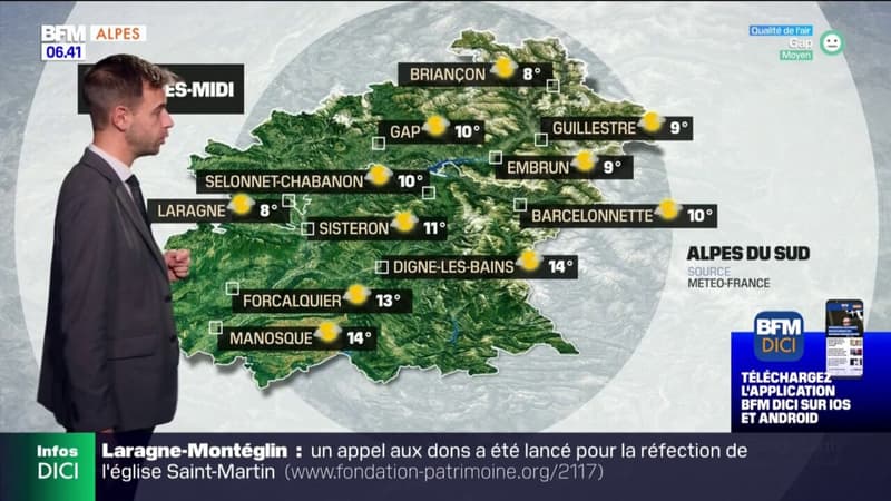 Météo Alpes du Sud: du soleil et des températures douces l'après-midi