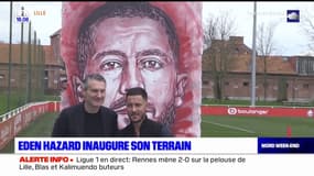 Losc: Eden Hazard inaugure un terrain à son nom à Luchin
