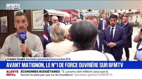 Pour Frédéric Souillot (FO), "les menaces d'une nouvelle grève" ne seront pas "rangées" en cas d'annonce d'une taxe sur les plus riches