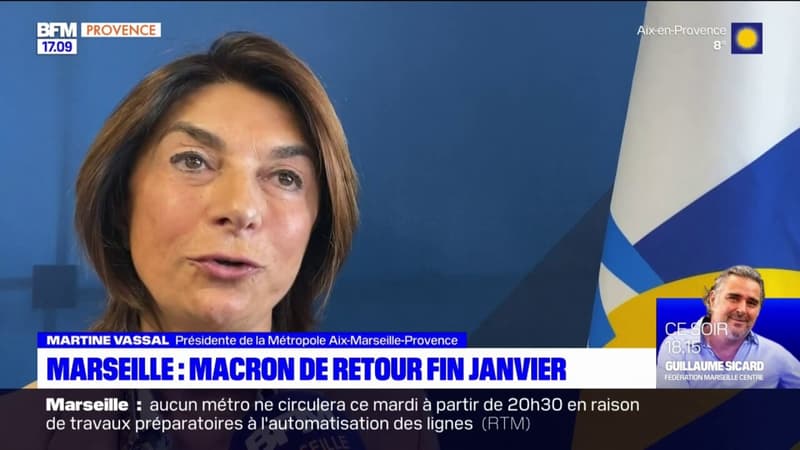 Marseille: Martine Vassal a annoncé le retour fin janvier d'Emmanuel Macron