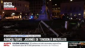 Les images des dégâts à Bruxelles après une journée de mobilisation des agriculteurs