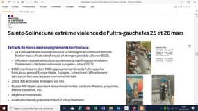 Gérald Darmanin: "On a compté jusqu'à 300 activistes étrangers sur le site de Sainte-Soline"