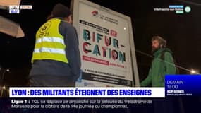Lyon: des militants écologiques ont mené une action contre la pollution lumineuse