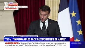 Antisémitisme: Emmanuel Macron s'alarme d'une "époque en proie à la déraison" 