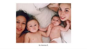 Cette image d'un couple de femmes lesbiennes avec leurs deux enfants a disparu dans la version française de la vidéo d'Apple