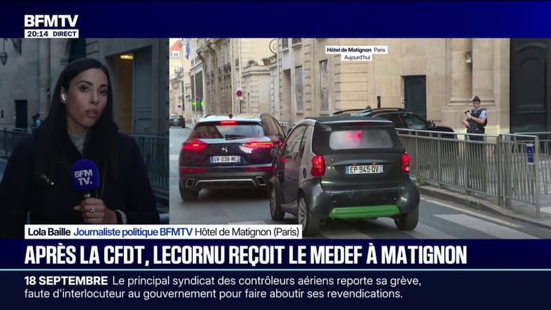 Après la CFDT, Sébastien Lecornu, nouveau Premier ministre a reçu le Medef à Matignon