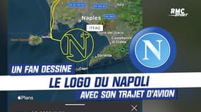Naples : Un supporter dessine le logo du club... avec son trajet d'avion