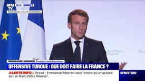 Emmanuel Macron sur les jihadistes: "Je veux rassurer, il n'est pas question de voir d'un seul coup ces combattants arriver sur le sol français"