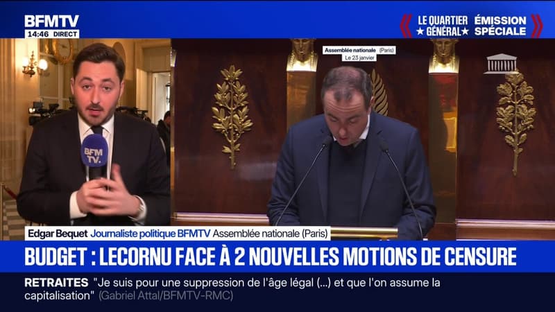 Sébastien Lecornu doit faire face à deux motions de censure sur le volet dépenses du budget de l'État