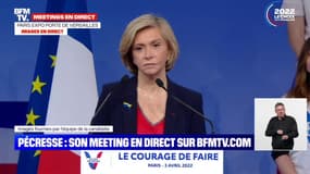 Meeting: Valérie Pécresse demande une minute de silence pour le peuple ukrainien