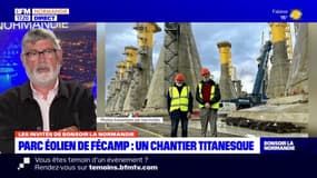 Parc éolien de Fécamp: un chantier "grandiose"