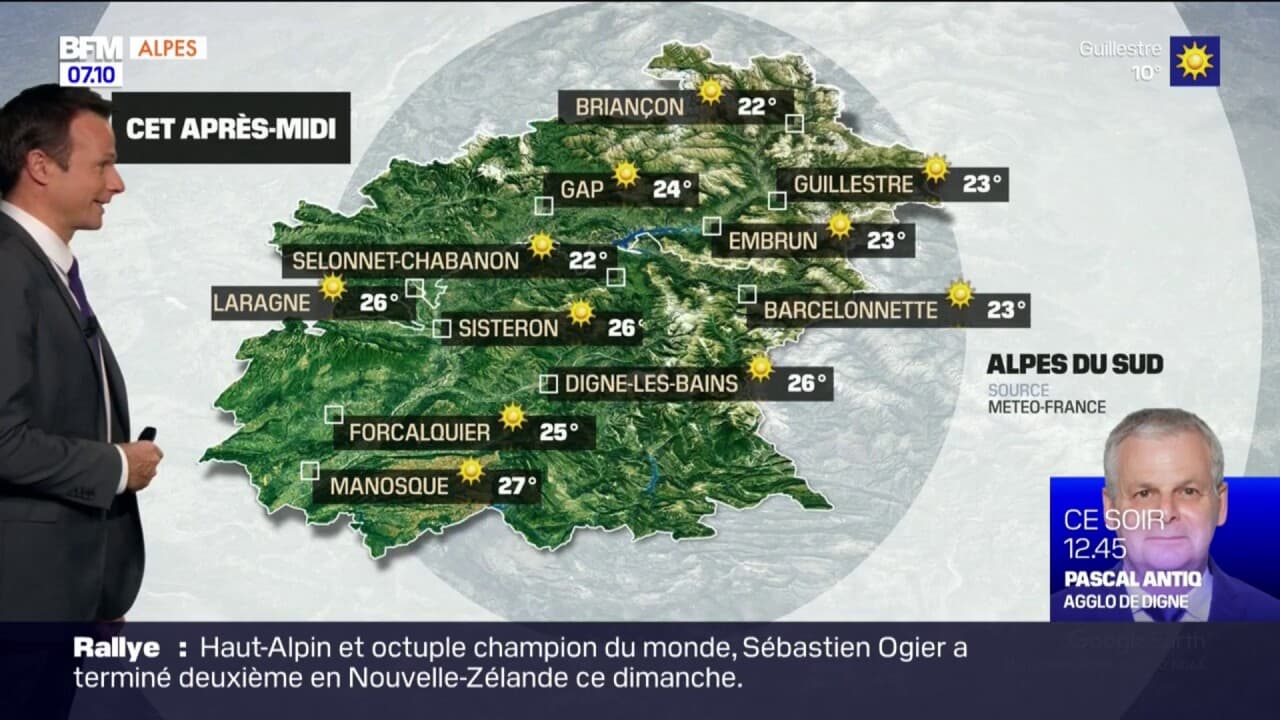 Un Si Grand Soleil Lundi 25 Avril 2022 Météo Alpes du Sud: du soleil ce lundi, jusqu'à 24°C à Gap et 27°C à