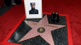 L’étoile de Chadwick Boseman lors de la cérémonie d’inauguration de son étoile à titre posthume sur le Hollywood Walk of Fame, le 20 novembre 2025.