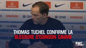 PSG : Thomas Tuchel confirme la sortie sur blessure de Cavani face à Bordeaux