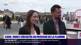 La flamme à Caen: 5.000 euros remis à une association pour l'accompagnement des personnes handicapées