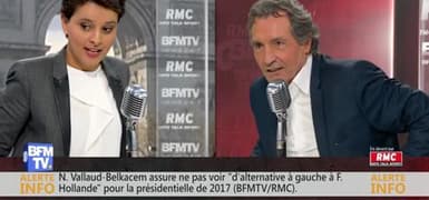 Najat Vallaud-Belkacem face à Jean-Jacques Bourdin en direct