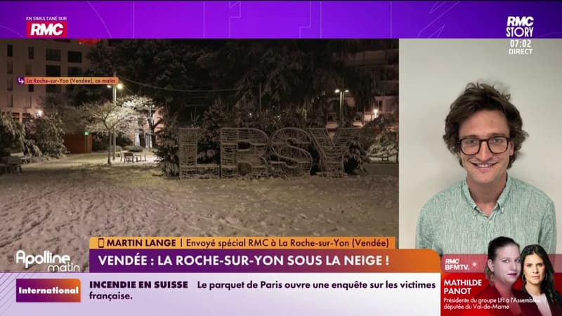 Vendée : La Roche-sur-Yon sous la neige !