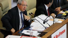 Jean-Paul Huchon lors de son dernier discours en tant que président de la région Ile-de-France, le 25 septembre 2015.