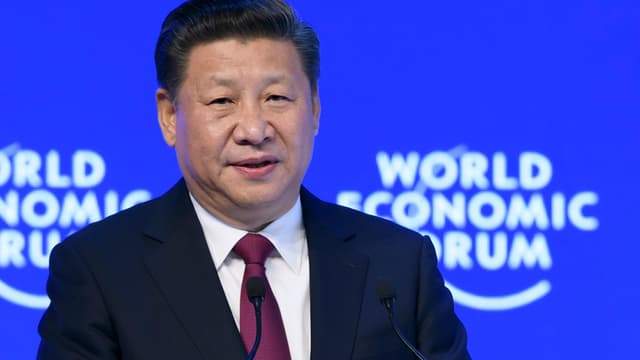 Xi Jinping en visite au forum économique mondial de Davos.