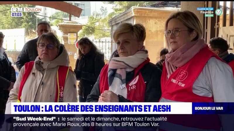 Toulon: les enseignants et AESH se sont mobilisés mercredi