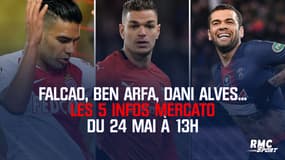 Falcao, Ben Arfa, Dani Alves... Les 5 infos mercato du 24 mai à 13h
