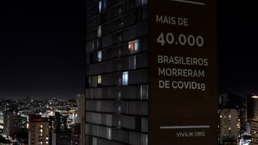 Projection sur un immeuble de Belo Horizonte.