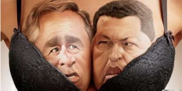 George Bush et Hugo Chavez