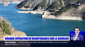 Hautes-Alpes: une grande opération de maintenance sur le barrage du lac de Serre-Ponçon