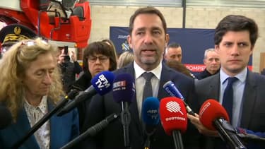 Christophe Castaner à Chanteloup-les-Vignes ce mardi.