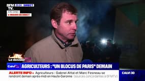 Mobilisation des agriculteurs: "Il y a de grandes chances qu'on continue notre périple en direction de Paris", indique un céréalier de l'Oise qui bloque l'autoroute A16