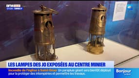 Deux lampes ayant transporté la flamme olympique exposées dans le Nord