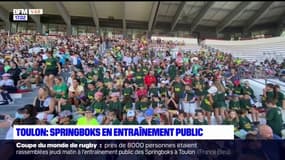 Coupe du monde de rugby: un entraînement de l'Afrique du Sud ouvert au public à Toulon