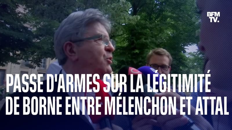 La passe d'armes entre Jean-Luc Mélenchon et Gabriel Attal sur la légitimité d'Élisabeth Borne