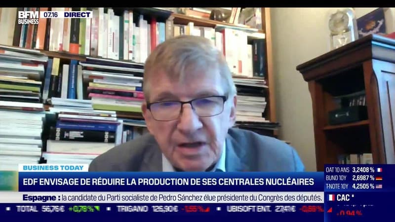Jacques Percebois (CREDEN) : EDF envisage de réduire la production de ses centrales nucléaires - 18/08