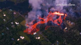 "C'est comme un Goliath rugissant" A Hawaï, la lave sort de la terre