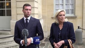 Jordan Bardella et Marine Le Pen à Matignon, le 2 septembre 2025.